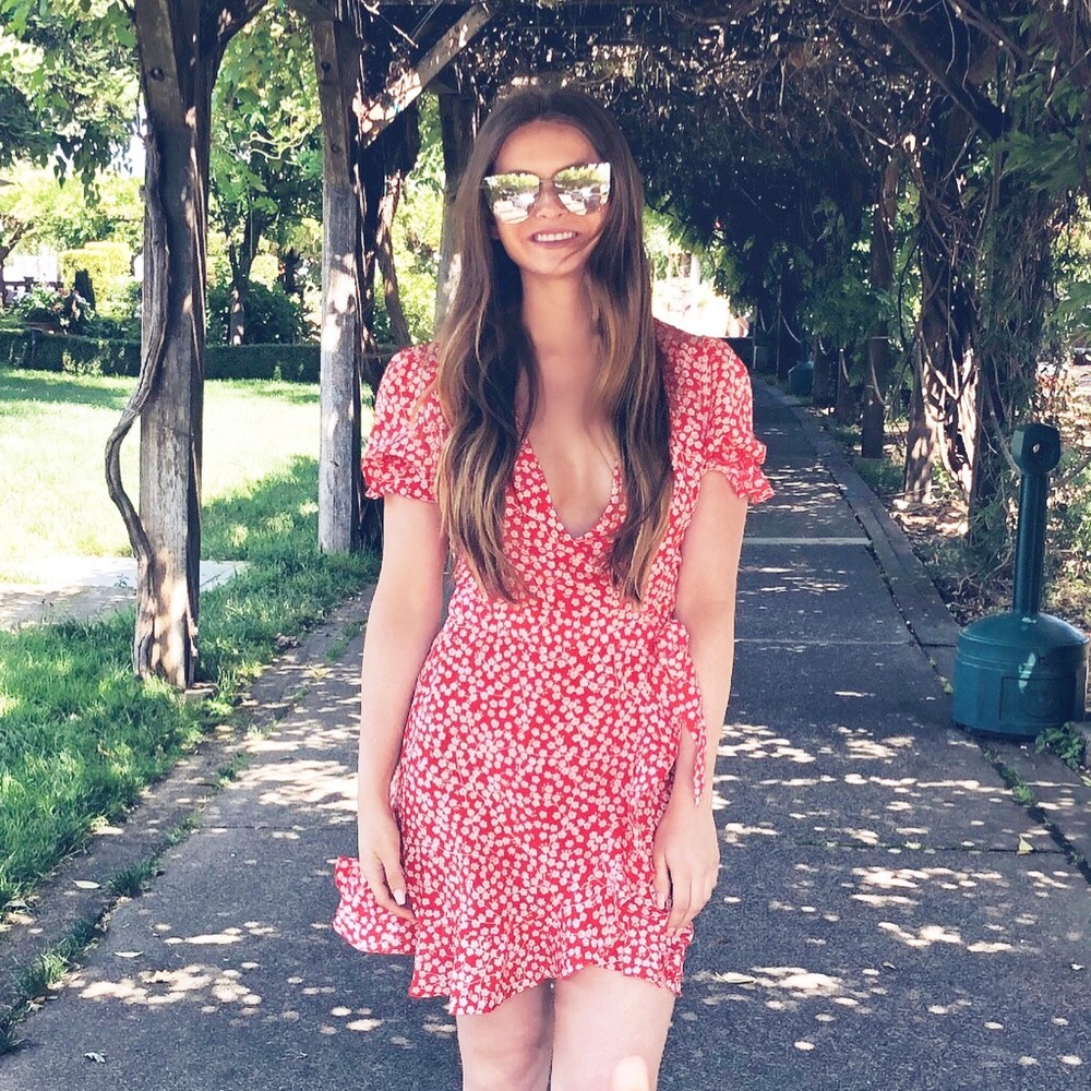Princess Polly Floral Wrap Dress